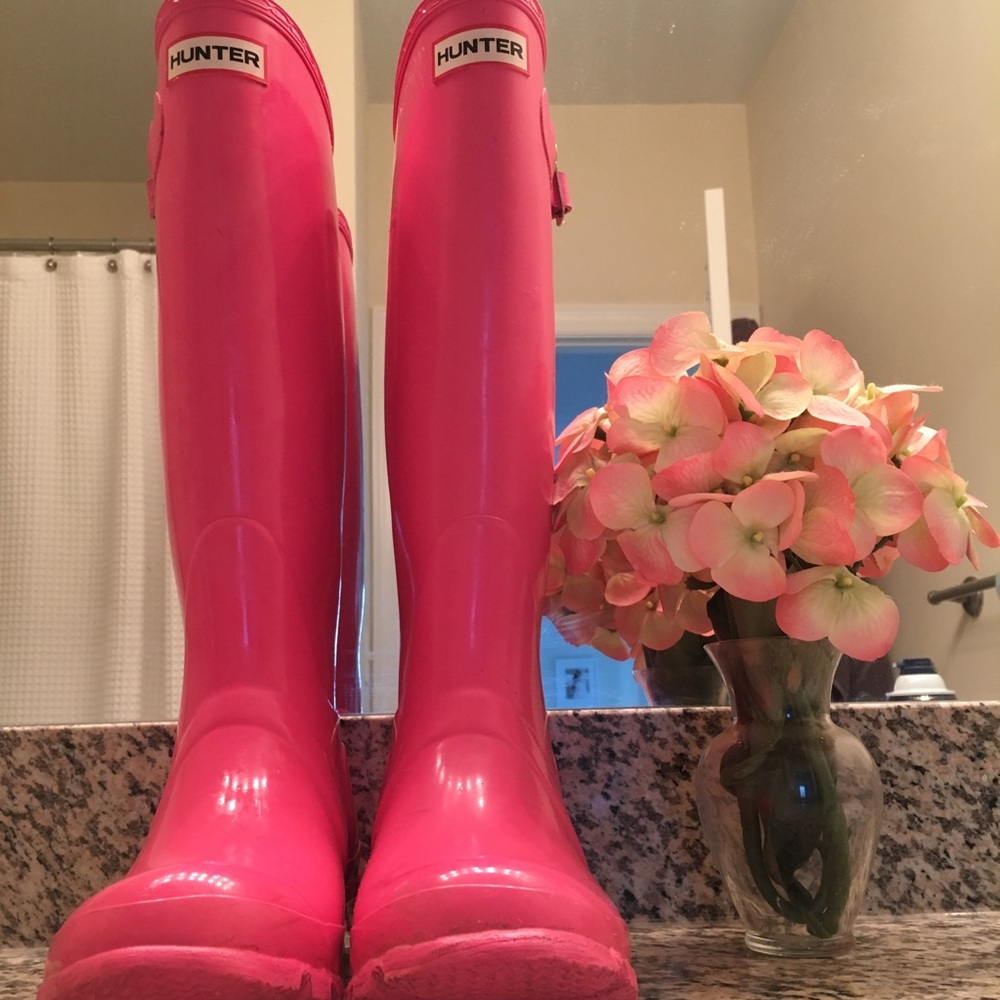 Pink Hunter Rain Boots